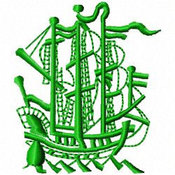 Boats Embroidery Design 9 Boats Embroidery Design 9